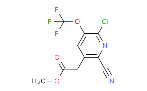 Methyl 2-chloro-6-cyano-3-(trifluoromethoxy)pyridine-5-acetate