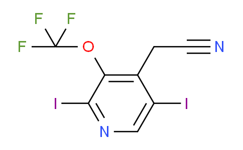 2,5-Diiodo-3-(trifluoromethoxy)pyridine-4-acetonitrile