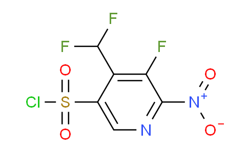 4-(Difluoromethyl)-3-fluoro-2-nitropyridine-5-sulfonyl chloride