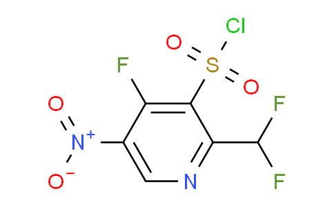 2-(Difluoromethyl)-4-fluoro-5-nitropyridine-3-sulfonyl chloride