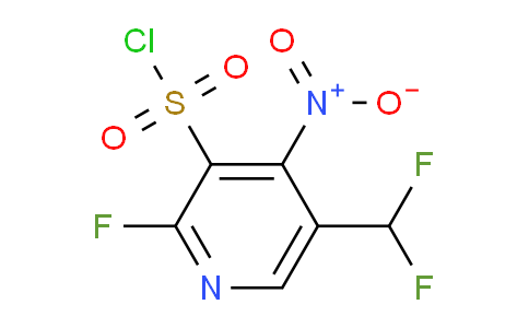 5-(Difluoromethyl)-2-fluoro-4-nitropyridine-3-sulfonyl chloride