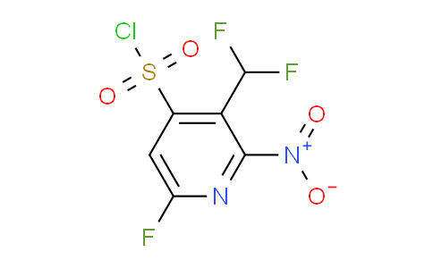 3-(Difluoromethyl)-6-fluoro-2-nitropyridine-4-sulfonyl chloride