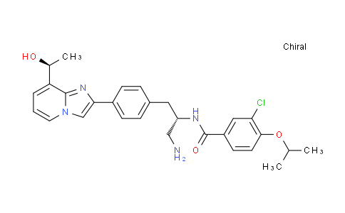 AM231874 | 1240137-87-4 | N-((S)-1-Amino-3-(4-(8-((S)-1-hydroxyethyl)imidazo[1,2-a]pyridin-2-yl)phenyl)propan-2-yl)-3-chloro-4-isopropoxybenzamide