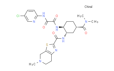 AM232366 | 1255529-27-1 | N1-(5-Chloropyridin-2-yl)-N2-((1S,2S,4S)-4-(dimethylcarbamoyl)-2-(5-methyl-4,5,6,7-tetrahydrothiazolo[5,4-c]pyridine-2-carboxamido)cyclohexyl)oxalamide