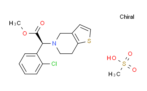 AM232540 | 744256-72-2 | (S)-Methyl 2-(2-chlorophenyl)-2-(6,7-dihydrothieno[3,2-c]pyridin-5(4H)-yl)acetatemethanesulfonate