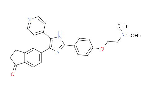 5-(2-(4-(2-(Dimethylamino)ethoxy)phenyl)-5-(pyridin-4-yl)-1H-imidazol-4-yl)-2,3-dihydro-1H-inden-1-one