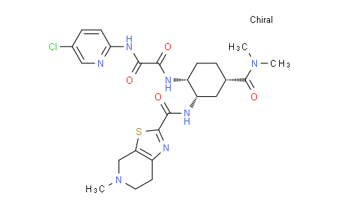 AM232789 | 1255529-25-9 | N1-(5-Chloropyridin-2-yl)-N2-((1R,2S,4S)-4-(dimethylcarbamoyl)-2-(5-methyl-4,5,6,7-tetrahydrothiazolo[5,4-c]pyridine-2-carboxamido)cyclohexyl)oxalamide