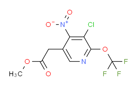 Methyl 3-chloro-4-nitro-2-(trifluoromethoxy)pyridine-5-acetate