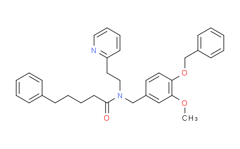 AM232985 | 521310-51-0 | N-(4-(Benzyloxy)-3-methoxybenzyl)-5-phenyl-N-(2-(pyridin-2-yl)ethyl)pentanamide