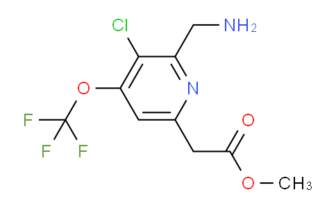 Methyl 2-(aminomethyl)-3-chloro-4-(trifluoromethoxy)pyridine-6-acetate