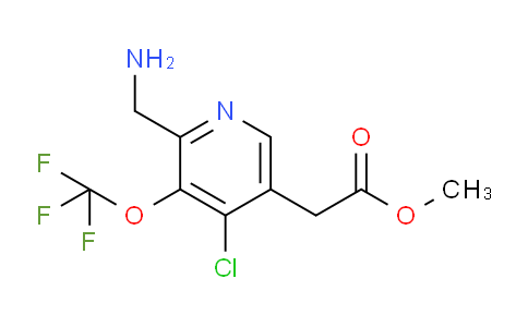 Methyl 2-(aminomethyl)-4-chloro-3-(trifluoromethoxy)pyridine-5-acetate