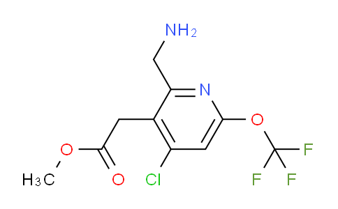 Methyl 2-(aminomethyl)-4-chloro-6-(trifluoromethoxy)pyridine-3-acetate