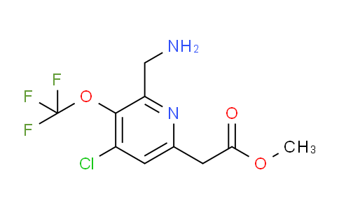 Methyl 2-(aminomethyl)-4-chloro-3-(trifluoromethoxy)pyridine-6-acetate