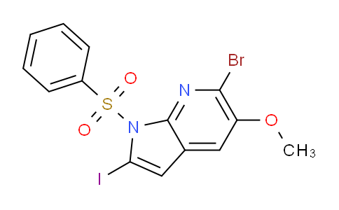 AM233154 | 1227270-99-6 | 6-Bromo-2-iodo-5-methoxy-1-(phenylsulfonyl)-1H-pyrrolo[2,3-b]pyridine