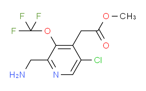 Methyl 2-(aminomethyl)-5-chloro-3-(trifluoromethoxy)pyridine-4-acetate