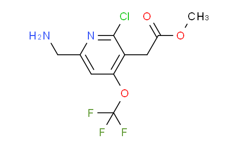 Methyl 6-(aminomethyl)-2-chloro-4-(trifluoromethoxy)pyridine-3-acetate