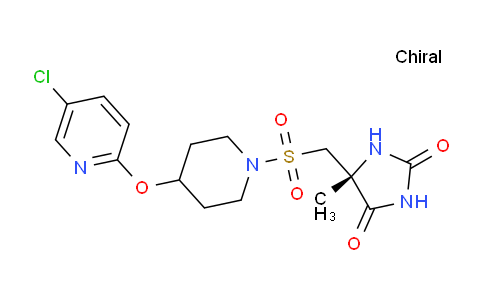 (R)-5-(((4-((5-Chloropyridin-2-yl)oxy)piperidin-1-yl)sulfonyl)methyl)-5-methylimidazolidine-2,4-dione