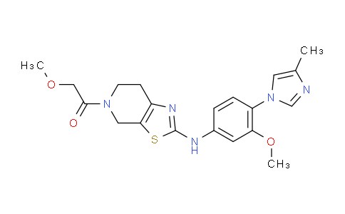 AM233811 | 1077629-26-5 | 2-Methoxy-1-(2-((3-methoxy-4-(4-methyl-1H-imidazol-1-yl)phenyl)amino)-6,7-dihydrothiazolo[5,4-c]pyridin-5(4H)-yl)ethanone