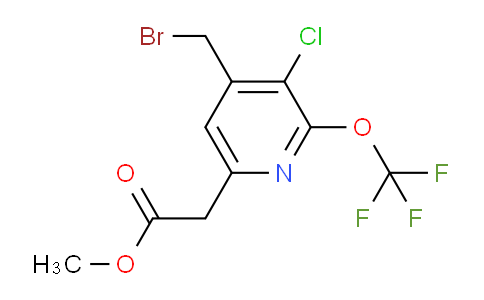 Methyl 4-(bromomethyl)-3-chloro-2-(trifluoromethoxy)pyridine-6-acetate