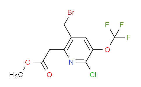Methyl 5-(bromomethyl)-2-chloro-3-(trifluoromethoxy)pyridine-6-acetate