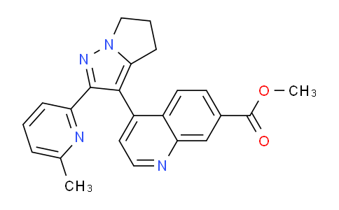 Methyl 4-(2-(6-methylpyridin-2-yl)-5,6-dihydro-4H-pyrrolo[1,2-b]pyrazol-3-yl)quinoline-7-carboxylate