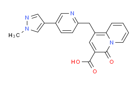 AM234354 | 1221278-96-1 | 1-((5-(1-Methyl-1H-pyrazol-4-yl)pyridin-2-yl)methyl)-4-oxo-4H-quinolizine-3-carboxylic acid