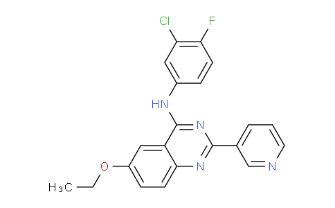 N-(3-Chloro-4-fluorophenyl)-6-ethoxy-2-(pyridin-3-yl)quinazolin-4-amine