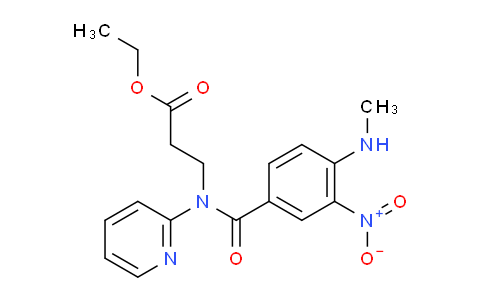 Ethyl 3-(4-(methylamino)-3-nitro-N-(pyridin-2-yl)benzamido)propanoate