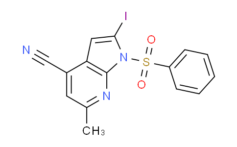AM234751 | 1227268-52-1 | 2-Iodo-6-methyl-1-(phenylsulfonyl)-1H-pyrrolo[2,3-b]pyridine-4-carbonitrile