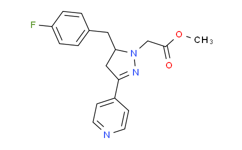 Methyl 2-(5-(4-fluorobenzyl)-3-(pyridin-4-yl)-4,5-dihydro-1H-pyrazol-1-yl)acetate