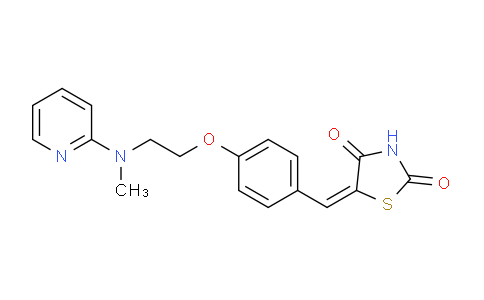 AM234997 | 122320-74-5 | 5-[4-[2-[N-Methyl-N-(2-pyridinyl)amino]ethoxy]benzylidene]-2,4-thiazolidinedione