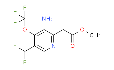 Methyl 3-amino-5-(difluoromethyl)-4-(trifluoromethoxy)pyridine-2-acetate