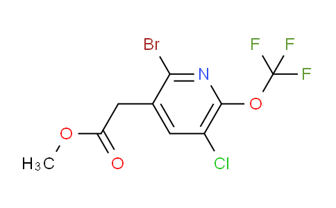 Methyl 2-bromo-5-chloro-6-(trifluoromethoxy)pyridine-3-acetate