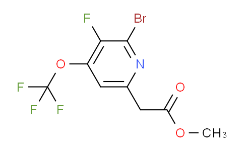 Methyl 2-bromo-3-fluoro-4-(trifluoromethoxy)pyridine-6-acetate
