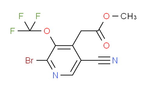 Methyl 2-bromo-5-cyano-3-(trifluoromethoxy)pyridine-4-acetate
