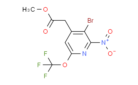 Methyl 3-bromo-2-nitro-6-(trifluoromethoxy)pyridine-4-acetate