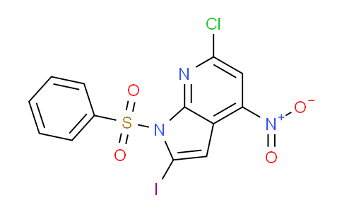 6-Chloro-2-iodo-4-nitro-1-(phenylsulfonyl)-1H-pyrrolo[2,3-b]pyridine