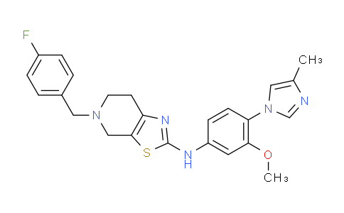 AM235473 | 1077629-23-2 | 5-(4-Fluorobenzyl)-N-(3-methoxy-4-(4-methyl-1H-imidazol-1-yl)phenyl)-4,5,6,7-tetrahydrothiazolo[5,4-c]pyridin-2-amine