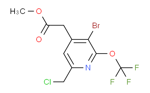Methyl 3-bromo-6-(chloromethyl)-2-(trifluoromethoxy)pyridine-4-acetate