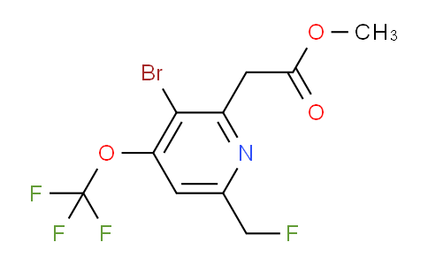 Methyl 3-bromo-6-(fluoromethyl)-4-(trifluoromethoxy)pyridine-2-acetate