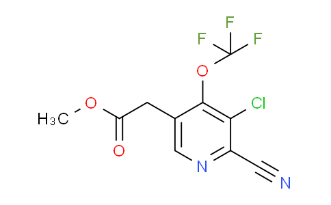 Methyl 3-chloro-2-cyano-4-(trifluoromethoxy)pyridine-5-acetate