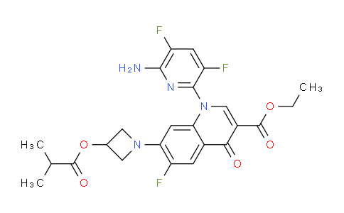 Ethyl 1-(6-amino-3,5-difluoropyridin-2-yl)-6-fluoro-7-(3-(isobutyryloxy)azetidin-1-yl)-4-oxo-1,4-dihydroquinoline-3-carboxylate