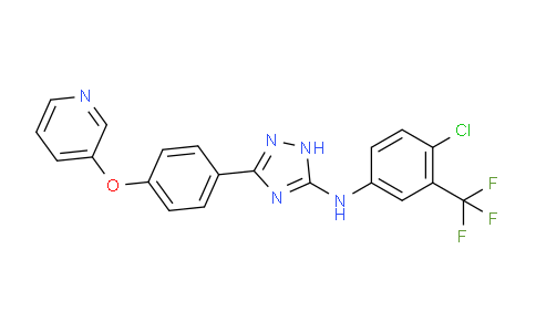 AM235807 | 877874-59-4 | N-(4-Chloro-3-(trifluoromethyl)phenyl)-3-(4-(pyridin-3-yloxy)phenyl)-1H-1,2,4-triazol-5-amine