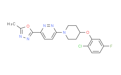 AM235817 | 944808-88-2 | 2-(6-(4-(2-Chloro-5-fluorophenoxy)piperidin-1-yl)pyridazin-3-yl)-5-methyl-1,3,4-oxadiazole