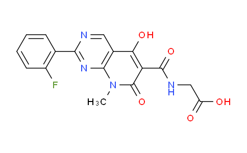 AM236069 | 1080644-24-1 | 2-(2-(2-Fluorophenyl)-5-hydroxy-8-methyl-7-oxo-7,8-dihydropyrido[2,3-d]pyrimidine-6-carboxamido)acetic acid