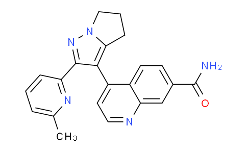 4-(2-(6-Methylpyridin-2-yl)-5,6-dihydro-4H-pyrrolo[1,2-b]pyrazol-3-yl)quinoline-7-carboxamide
