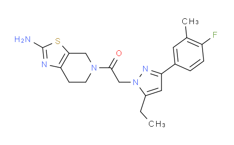 AM236509 | 1440951-60-9 | 1-(2-Amino-6,7-dihydrothiazolo[5,4-c]pyridin-5(4H)-yl)-2-(5-ethyl-3-(4-fluoro-3-methylphenyl)-1H-pyrazol-1-yl)ethanone