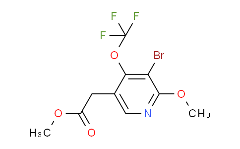 Methyl 3-bromo-2-methoxy-4-(trifluoromethoxy)pyridine-5-acetate