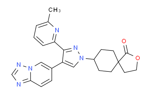 AM236673 | 1097729-66-2 | 8-(4-([1,2,4]Triazolo[1,5-a]pyridin-6-yl)-3-(6-methylpyridin-2-yl)-1H-pyrazol-1-yl)-2-oxaspiro[4.5]decan-1-one