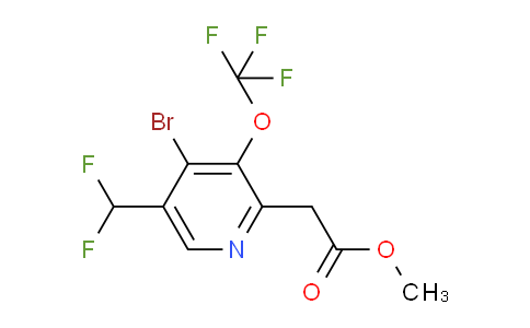 Methyl 4-bromo-5-(difluoromethyl)-3-(trifluoromethoxy)pyridine-2-acetate